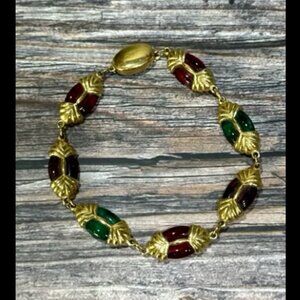 Swarovski Red/Green/Amethyst Bracelet ITM743